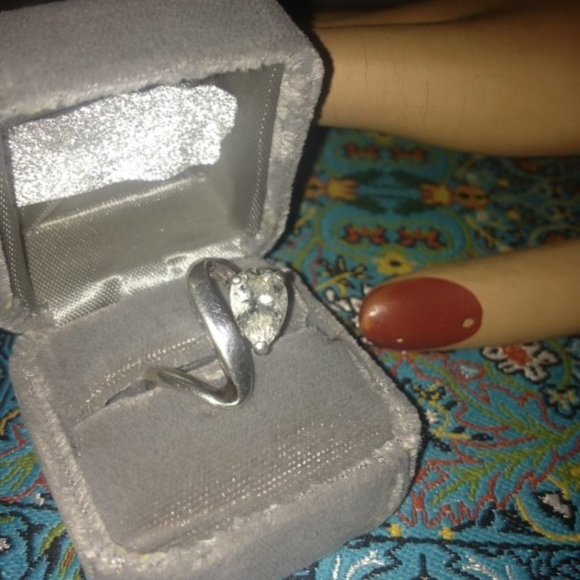 Pear Cut CZ 925 Silver Ring - Picture 11 of 12